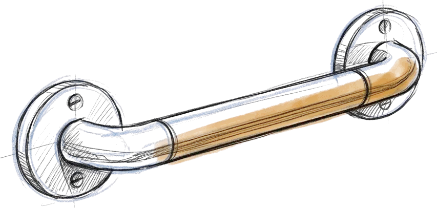 Illustration of grab bar